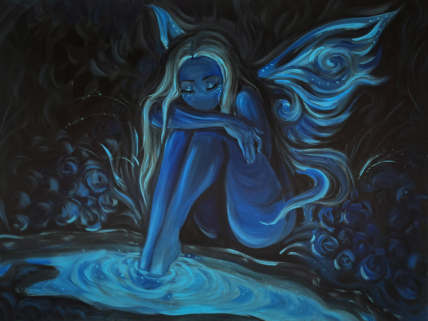 Whimsical Blue Fairy Print