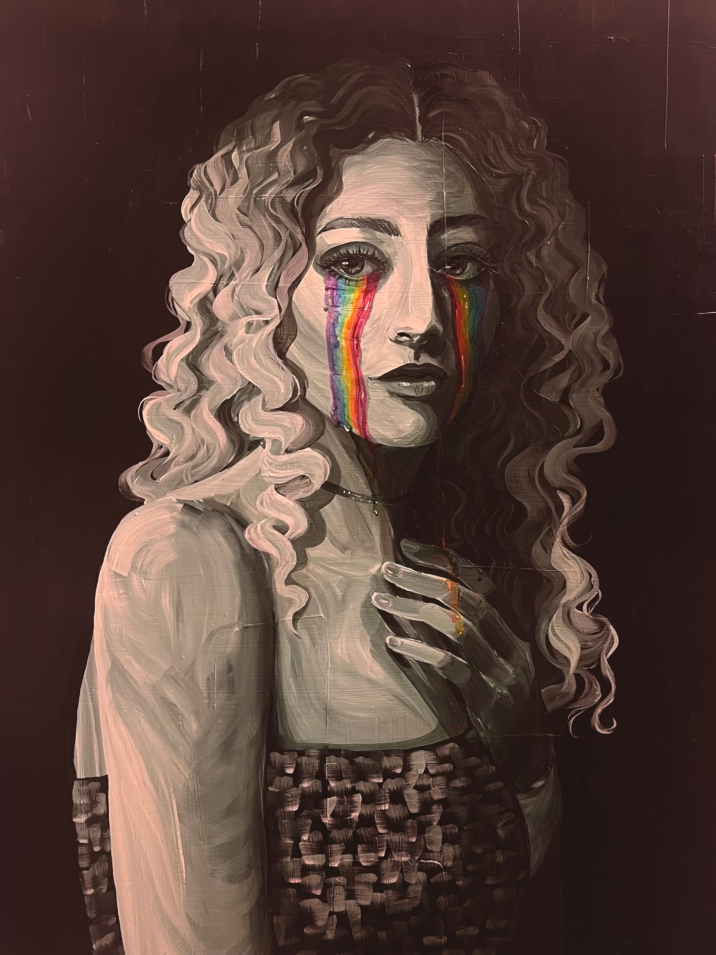 Rainbow Tears Girl artist redraw 2025 edition