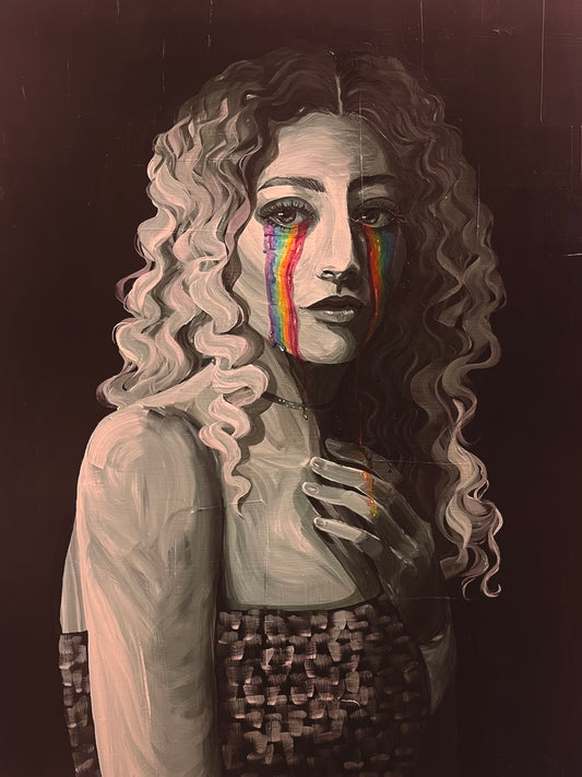 Rainbow Tears Girl artist redraw 2025 edition