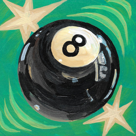 Mystical 8 Ball Art Deco Print
